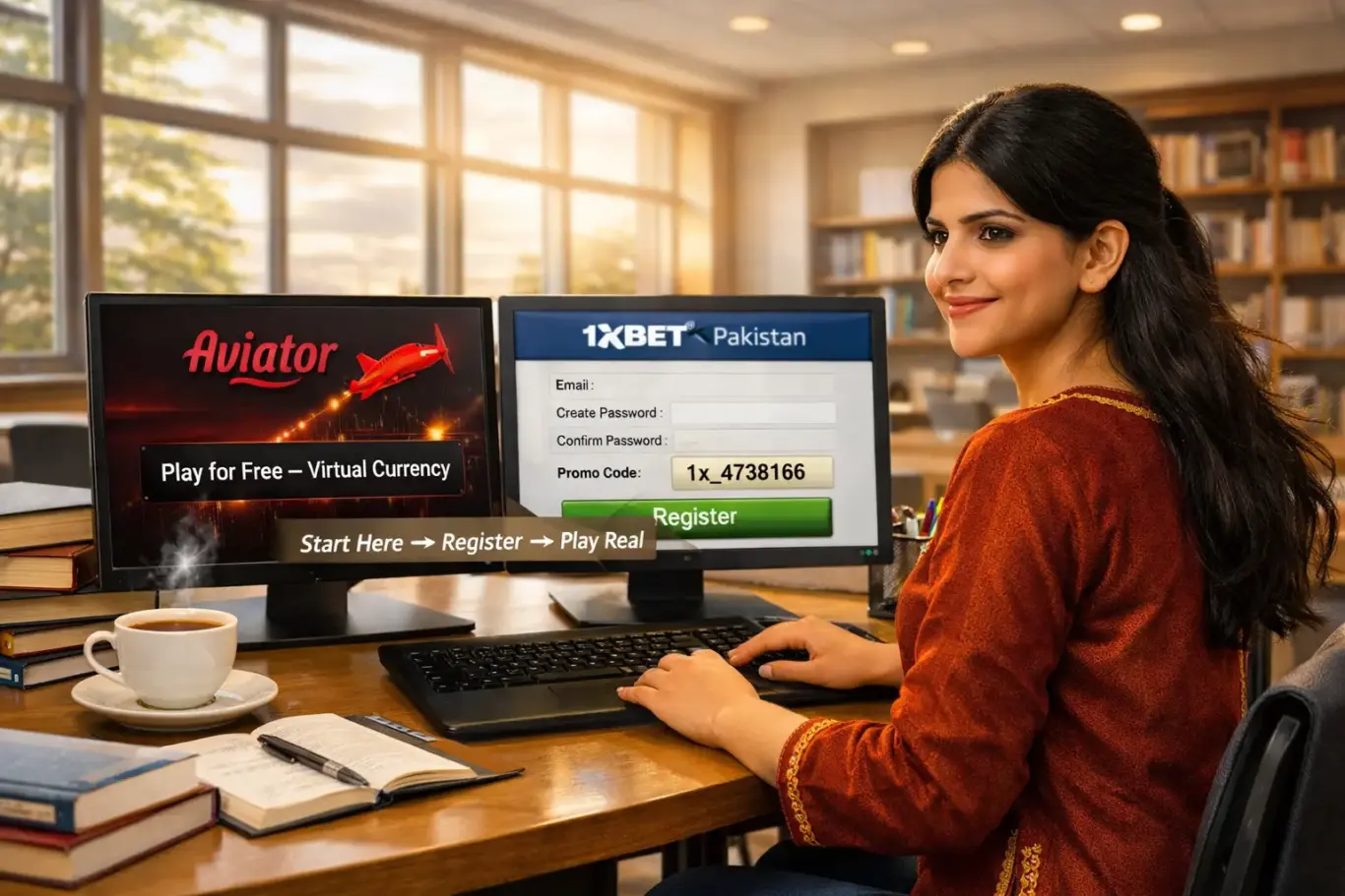 1xBet Aviator game Pakistan demo mode and registration - free demo then register with promo code 1x_4738166 for PKR 70,000 bonus