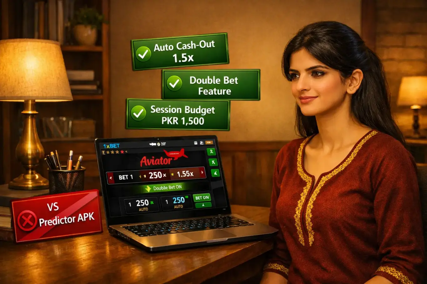 1xBet Aviator Pakistan safe strategies instead of predictor - auto cash-out 1.5x, double bet feature and session budget PKR 1,500